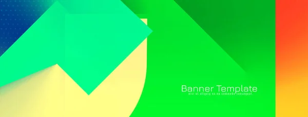 Modern Colorful Geometric Business Banner Template Vector — Vettoriale Stock
