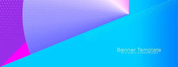 Abstract Modern Colorful Geometric Blue Banner Template Vector — Stockový vektor