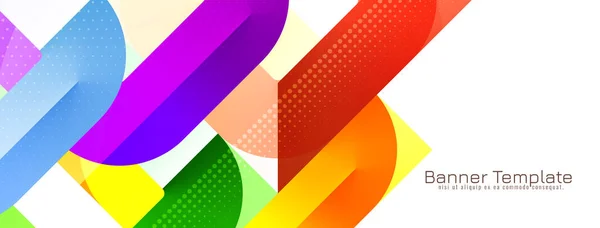 Abstract Stylish Geometric Design Colorful Banner Vector — Stockvektor