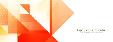 Modern zarif sarı ve kırmızı geometrik tasarım iş afişi taşıyıcısı