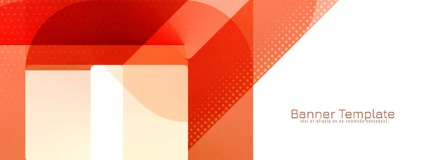 Abstrait Élégant Vecteur Bannière Design Géométrique Couleur Rouge — Image vectorielle