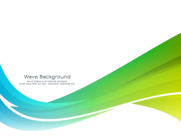 Elegant Modern Colorful Wave Dynamic Design Background Vector — Stock Vector