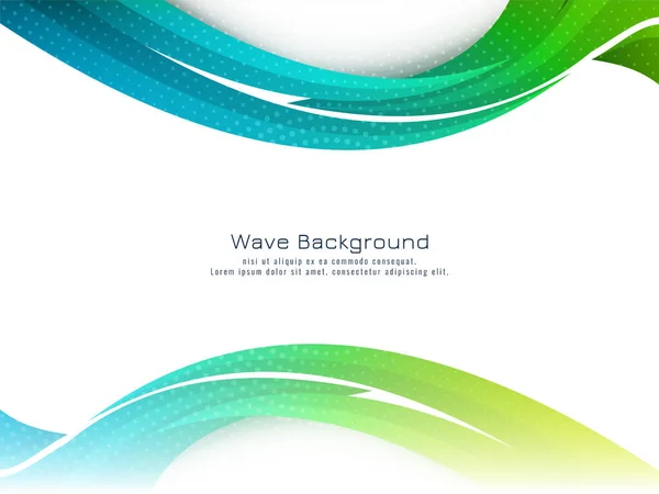 Abstract Colorful Wave Design Decorative Background Vector — Stock Vector