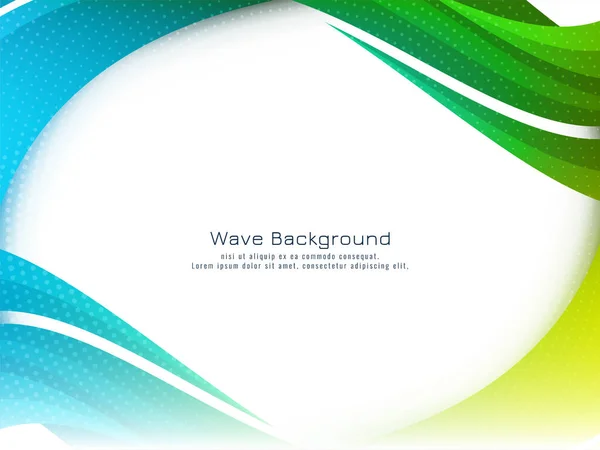 Сучасний Стильний Барвистий Дизайн Хвилі Вектор Фону — стоковий вектор