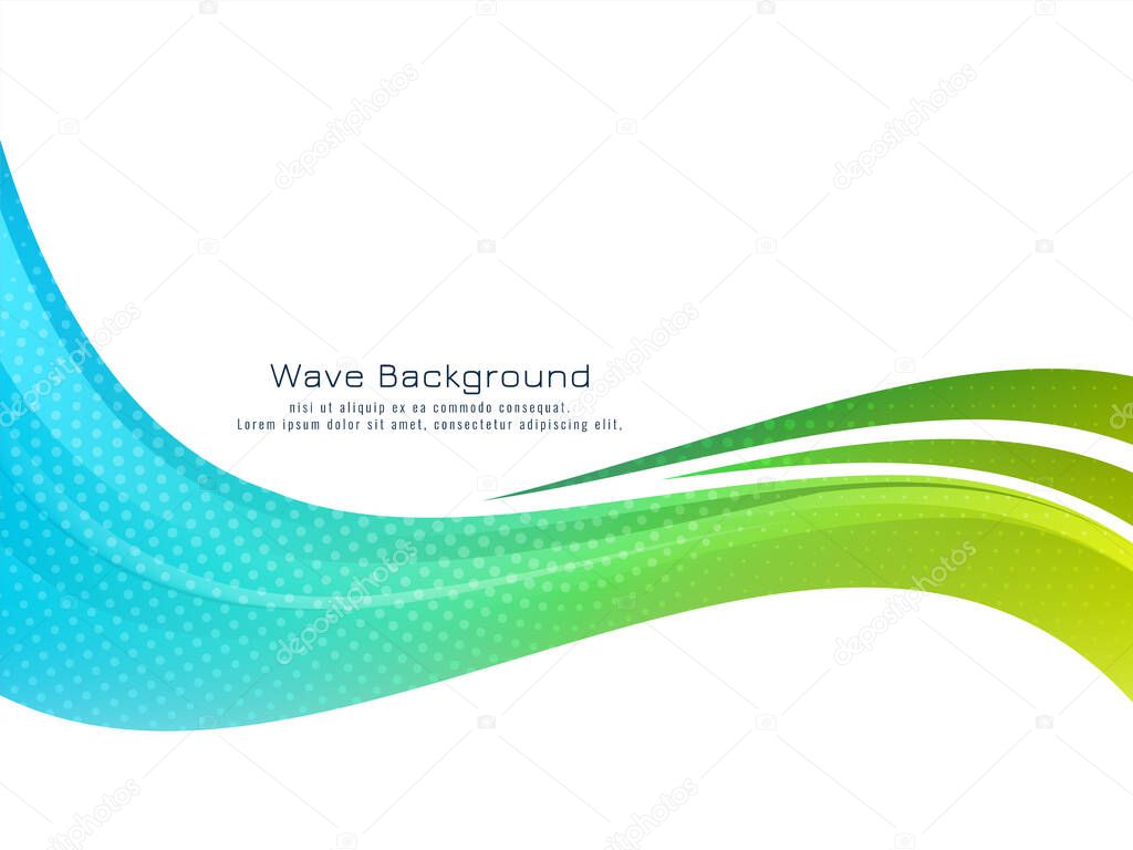 Elegant modern colorful wave dynamic design background vector