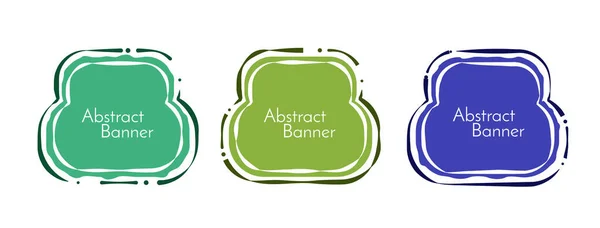 Abstraktes Minimales Geometrisches Design Form Dekorative Banner Set Vektor — Stockvektor