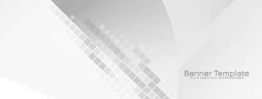 Soyut gri renk geometrik trend bayrak tasarım vektörü