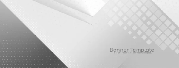 スタイリッシュなエレガントなグレーの幾何学的なビジネスバナーデザインベクトル — ストックベクタ