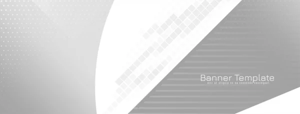 Modern Elegant Gray Color Geometric Business Banner Design Vector — Stock Vector
