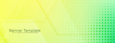 Renkli zarif geometrik altıgen şekiller iş flaması taşıyıcısı