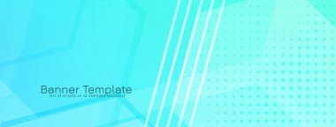 Parlak mavi renk geometrik altıgen şekiller zarif sancak vektörü