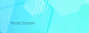 Parlak mavi renk geometrik altıgen şekiller zarif sancak vektörü