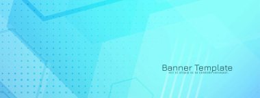 Parlak mavi renk geometrik altıgen şekiller zarif sancak vektörü