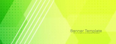 Parlak yeşil geometrik altıgen şekiller sancak tasarım vektörü