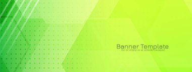 Parlak yeşil geometrik altıgen şekiller sancak tasarım vektörü