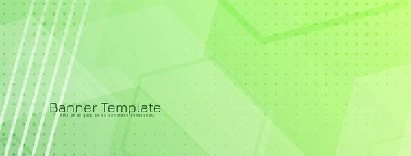 Color Verde Suave Elegantes Formas Geométricas Hexagonales Banner Diseño Vector — Vector de stock