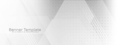 Soyut beyaz renkli geometrik bayrak tasarım vektörü