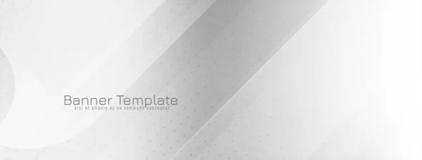 Moderne Futuriste Rayures Couleur Blanche Géométrique Bannière Entreprise Vecteur — Image vectorielle