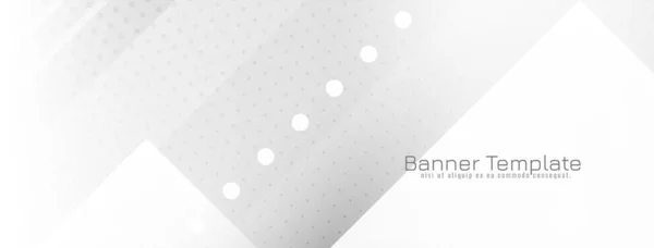 Bannière Géométrique Rayures Couleur Blanche Tendance Brillant Vecteur Conception — Image vectorielle
