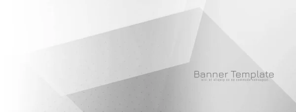 Сучасний Елегантний Білий Колір Геометричний Стильний Вектор Дизайну Банера — стоковий вектор