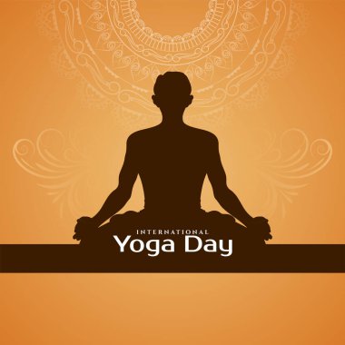 Zarif Uluslararası Yoga Günü arkaplan tasarım vektörü