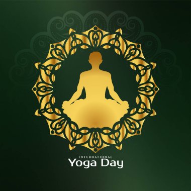 Yoga yapan bir adamla uluslararası yoga günü geçmişi