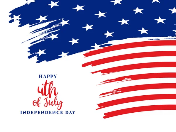 Feliz Independência Dia Julho Americano Vetor Fundo — Vetor de Stock