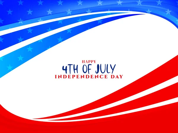 Happy 4Th July American Independence Day Background Vector — Stock Vector