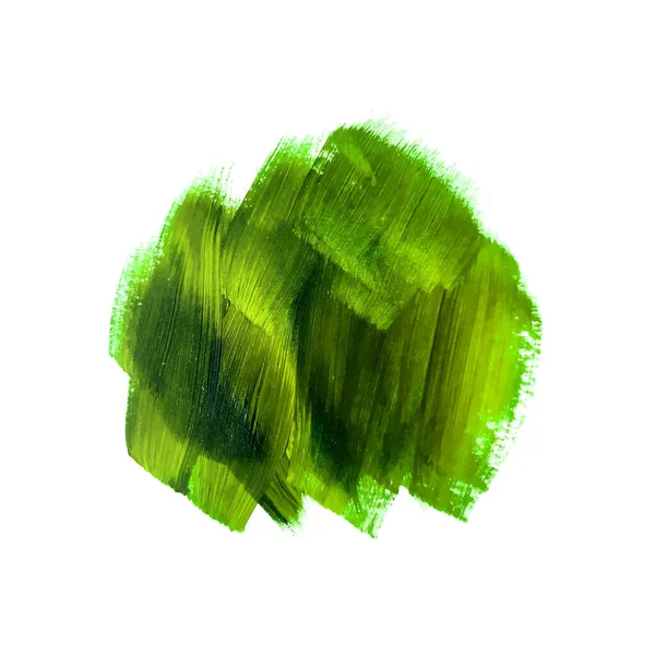 Groene Kleur Penseel Beroerte Aquarel Ontwerp Achtergrond Vector — Stockvector