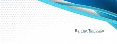 Dekoratif mavi dalga tarzı iş afişi tasarım vektörü