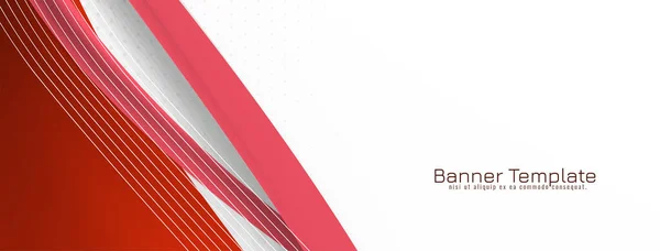 Абстрактний Стиль Червоної Кольорової Хвилі Сучасний Вектор Дизайну Банера — стоковий вектор