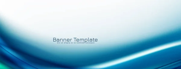 Abstract Modern Blue Wave Style Decorative Banner Design Vector — 스톡 벡터