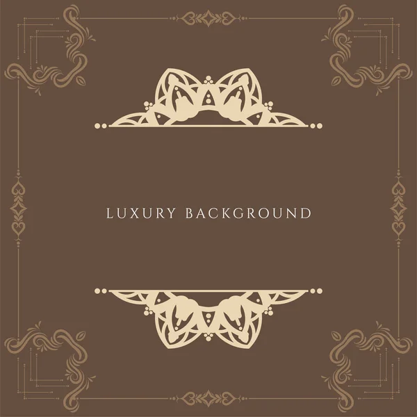 Abstract Vintage Luxury Decorative Brown Background Vector — Archivo Imágenes Vectoriales