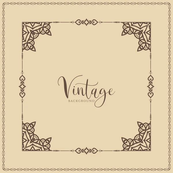 Beautiful Vintage Frame Ethnic Background Design Vector — Stockvector