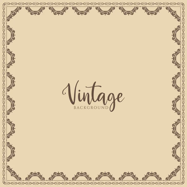 Vintage Frame Beautiful Retro Background Design Vector — Archivo Imágenes Vectoriales