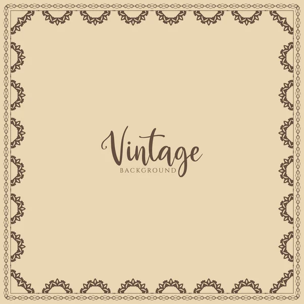 Abstract Vintage Frame Ethnic Retro Background Design Vector — Vector de stock