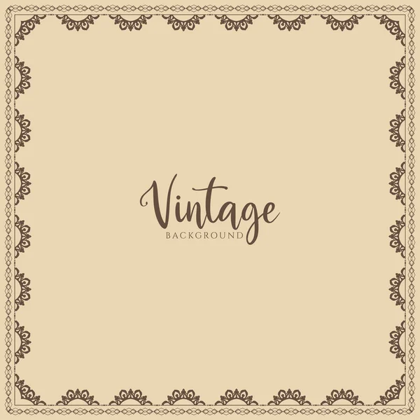 Beautiful Vintage Frame Ethnic Background Design Vector — Stock Vector