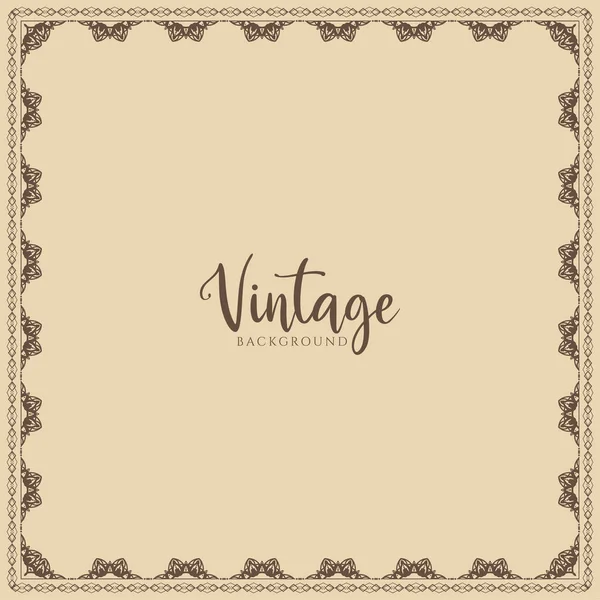 Vintage Frame Beautiful Retro Background Design Vector — ストックベクタ