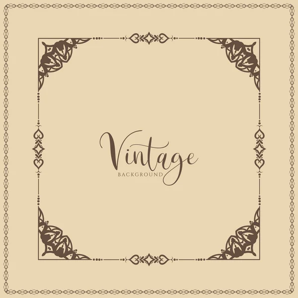 Classic Vintage Frame Decorative Royal Background Design Vector —  Vetores de Stock