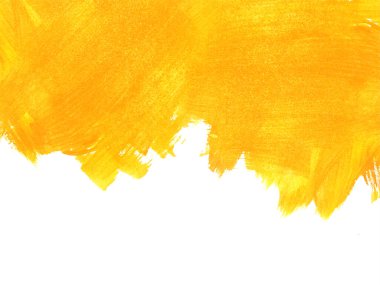 Yellow watercolor brush stroke design decorative background vector