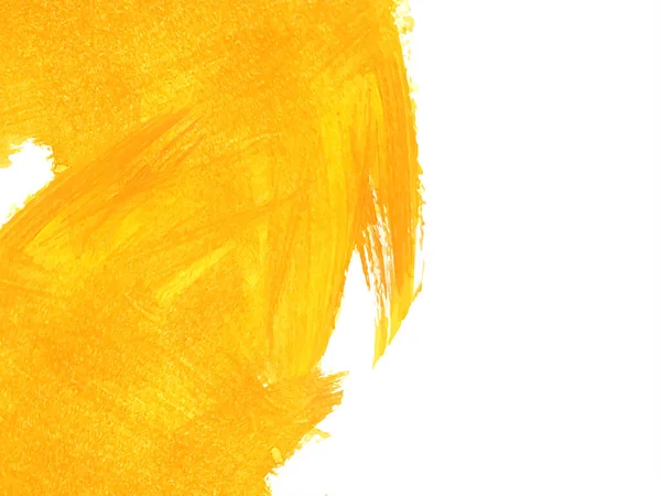 Yellow Watercolor Brush Stroke Design Decorative Background Vector — Stok Vektör