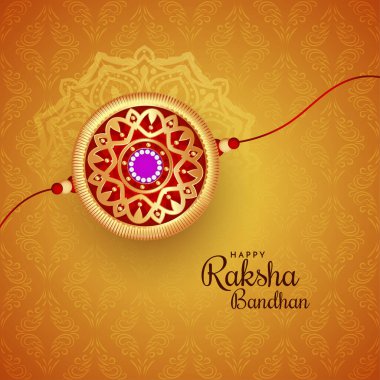 Mutlu Raksha Bandhan Hint festivali dekoratif kültürel arka plan vektörü