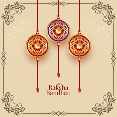 Mutlu Raksha Bandhan festivali Güzel arka plan vektörünü selamlıyor