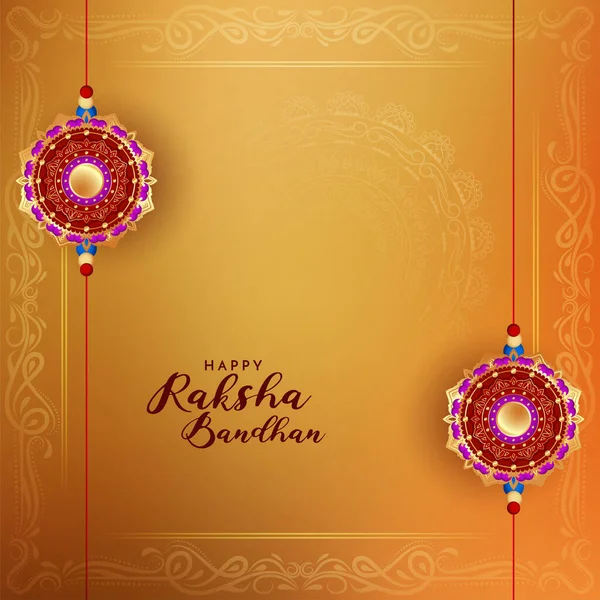 Happy Raksha Bandhan Indian Cultural Festival Card Vector — Διανυσματικό Αρχείο