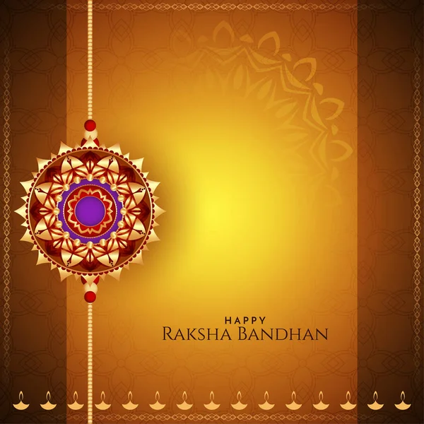 Happy Raksha Bandhan Festival Pozdrav Krásný Pozadí Vektor — Stockový vektor