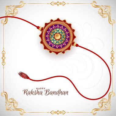 Mutlu Raksha Bandhan Hindu festivali tebrik kartı tasarım vektörü