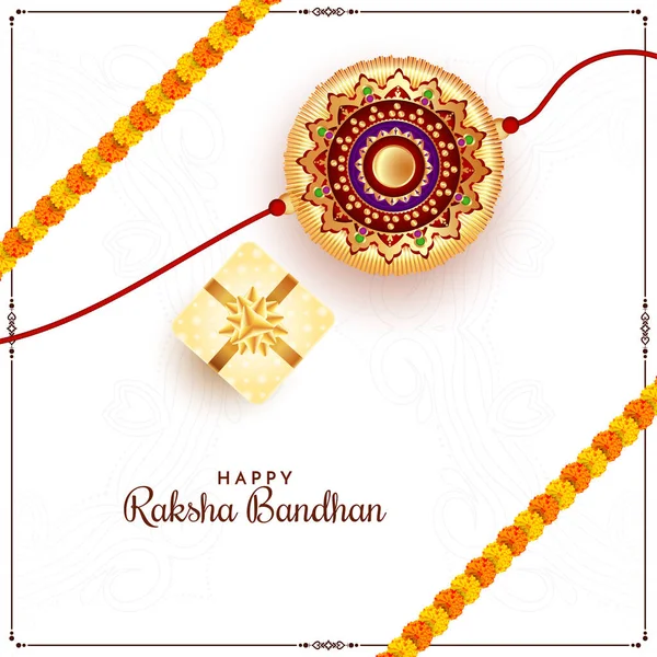 Beautiful Indian Festival Happy Raksha Bandhan Elegant Card Vector — Διανυσματικό Αρχείο