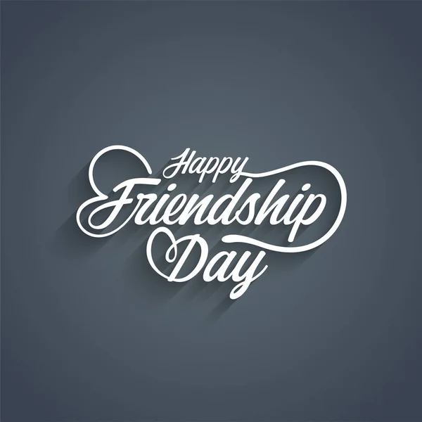 Happy Friendship Day Decorative Elegant Text Design Background Vector — Archivo Imágenes Vectoriales