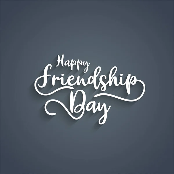 Modern Beautiful Happy Friendship Day Text Design Background Vector — Stock Vector