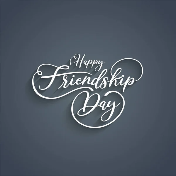 Happy Friendship Day Text Minimal Elegant Design Background Vector — Διανυσματικό Αρχείο